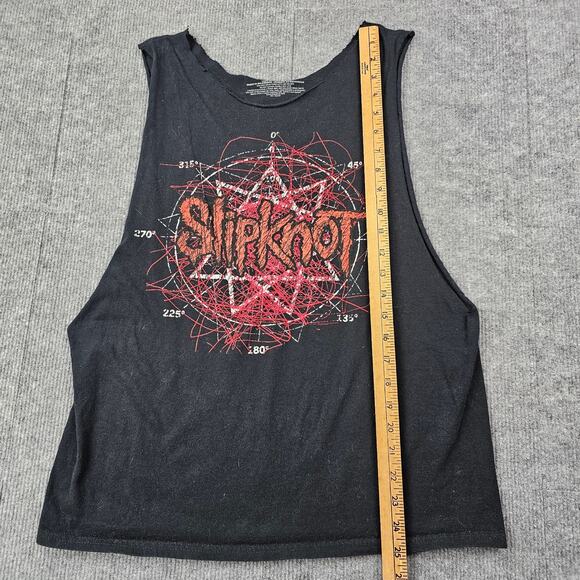 Slipknot Muscle Tank Mens Medium Black Graphic Cut Off Metal Band Concert Merch - Picture 4 of 7